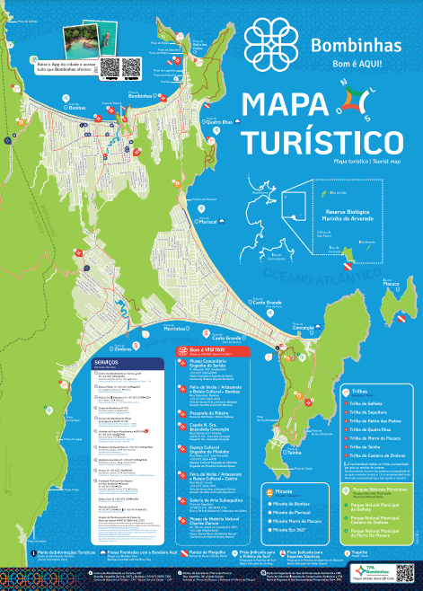 Mapa da cidade de Bombinhas